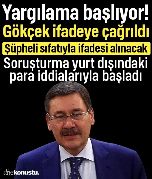 Melih Gökçek ifadeye çağrıldı! Şüpheli sıfatıyla ifadesi alınacak