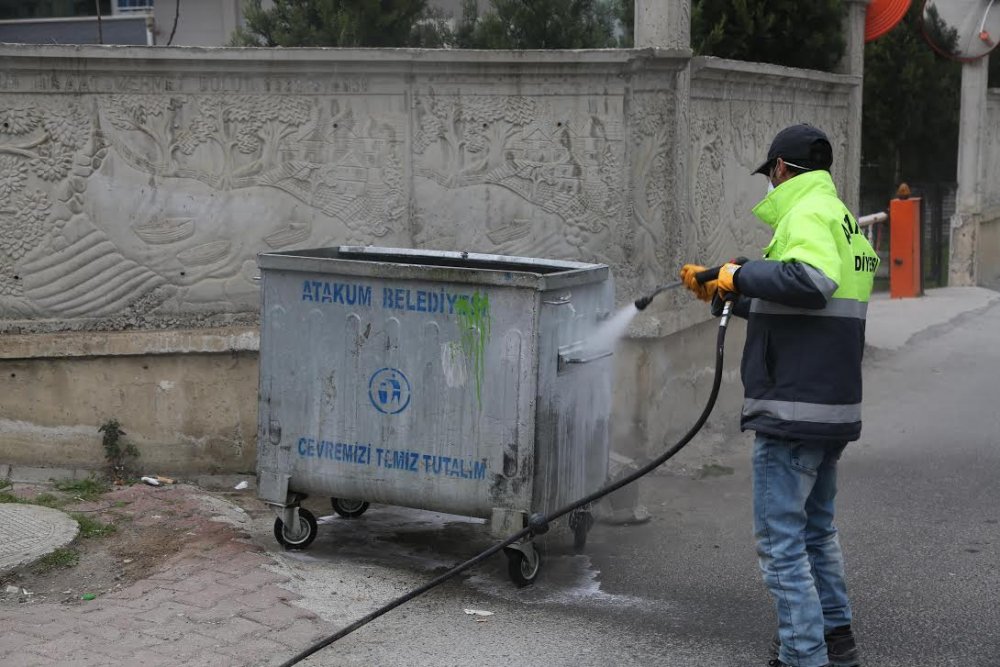 Deveci talimatı verdi, Atakum’da yoğun dezenfekte çalışması