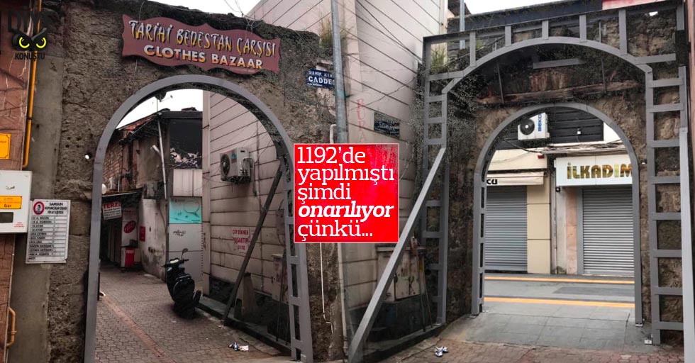 Tarihi Bedesten’in dökülen duvarlarına çelikten onarım
