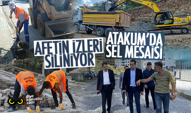 Atakum’da sel mesaisi… Afetin izleri gün gün siliniyor