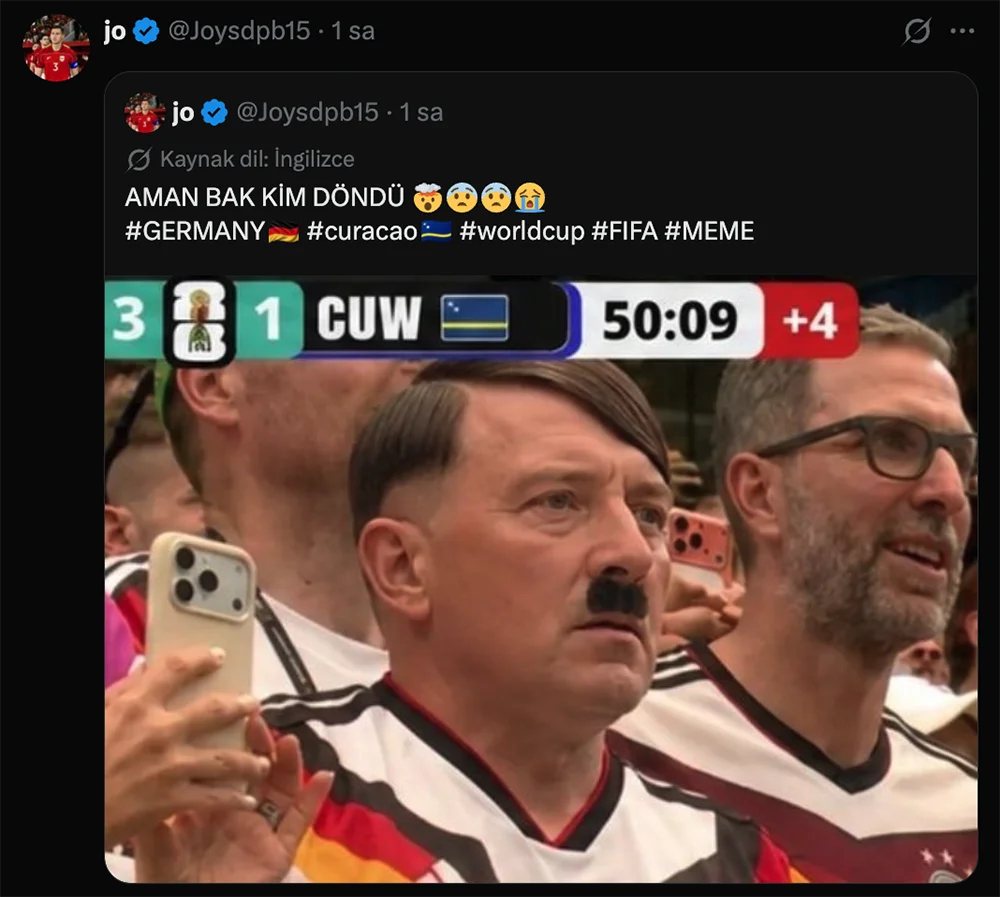 Almanya tribünlerinde Adolf Hitler sürprizi! Sosyal medyayı sallayan görüntü