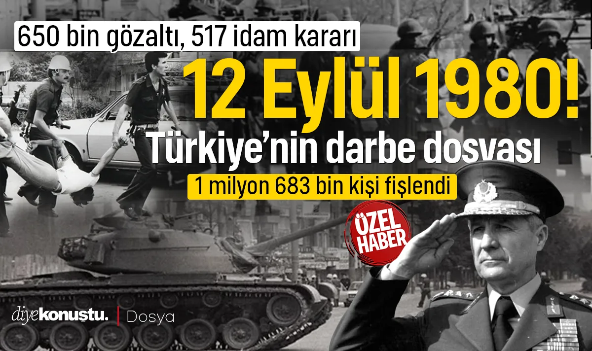 12 Eylül 1980! Türkiye’nin kapanmayan darbe dosyası: 1 milyon 683 bin fişleme, 650 bin gözaltı, 517 idam kararı