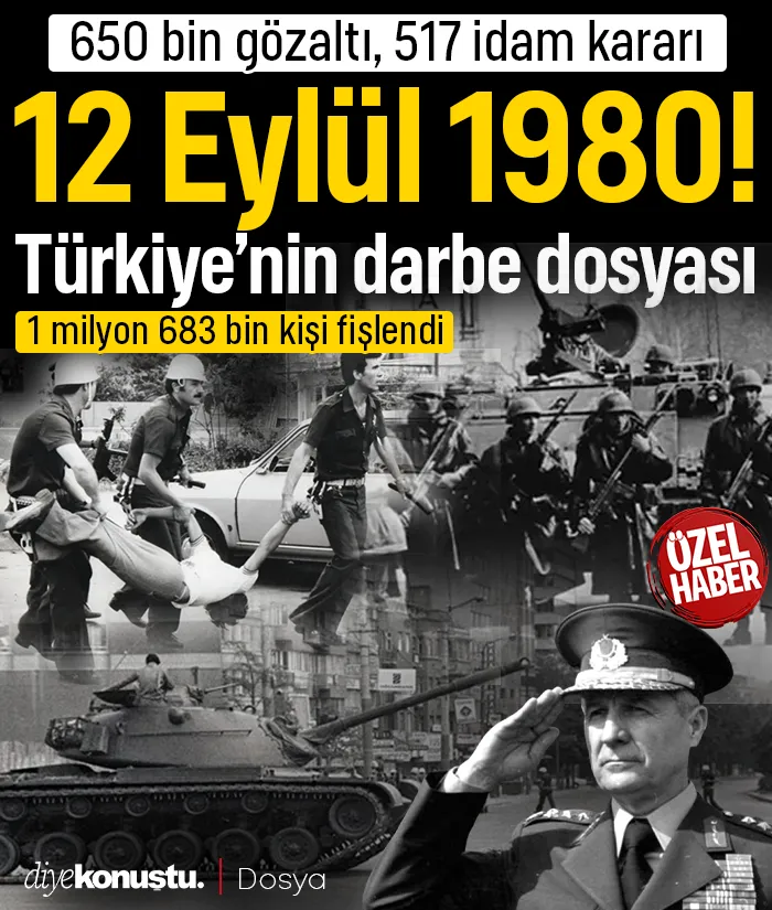 12 Eylül 1980! Türkiye’nin kapanmayan darbe dosyası: 1 milyon 683 bin fişleme, 650 bin gözaltı, 517 idam kararı