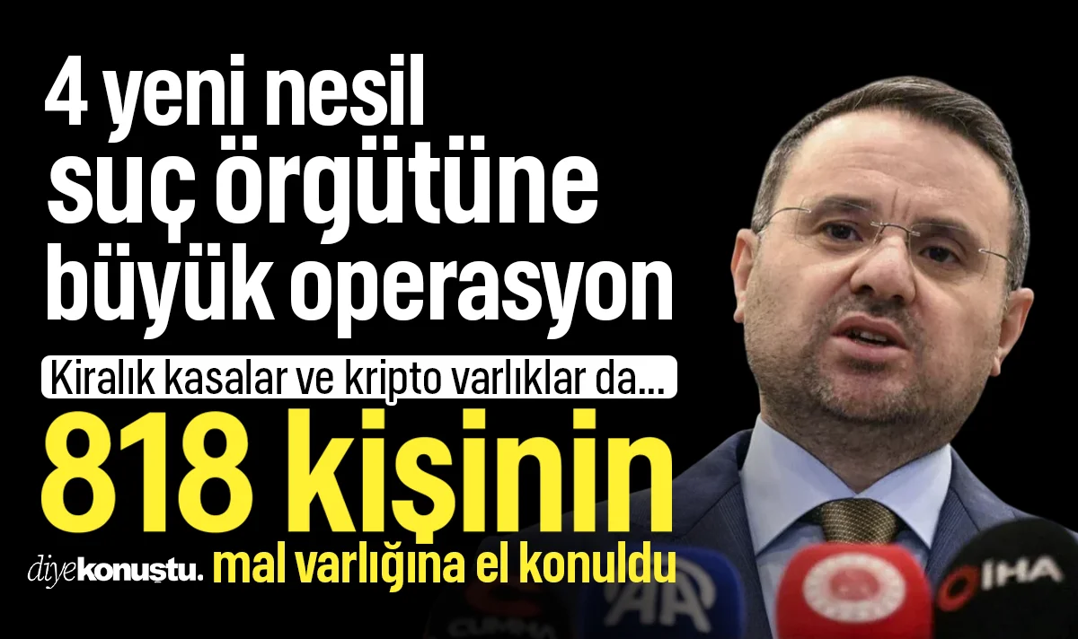 4 yeni nesil çeteye büyük operasyon: 818 kişinin mal varlığına el konuldu