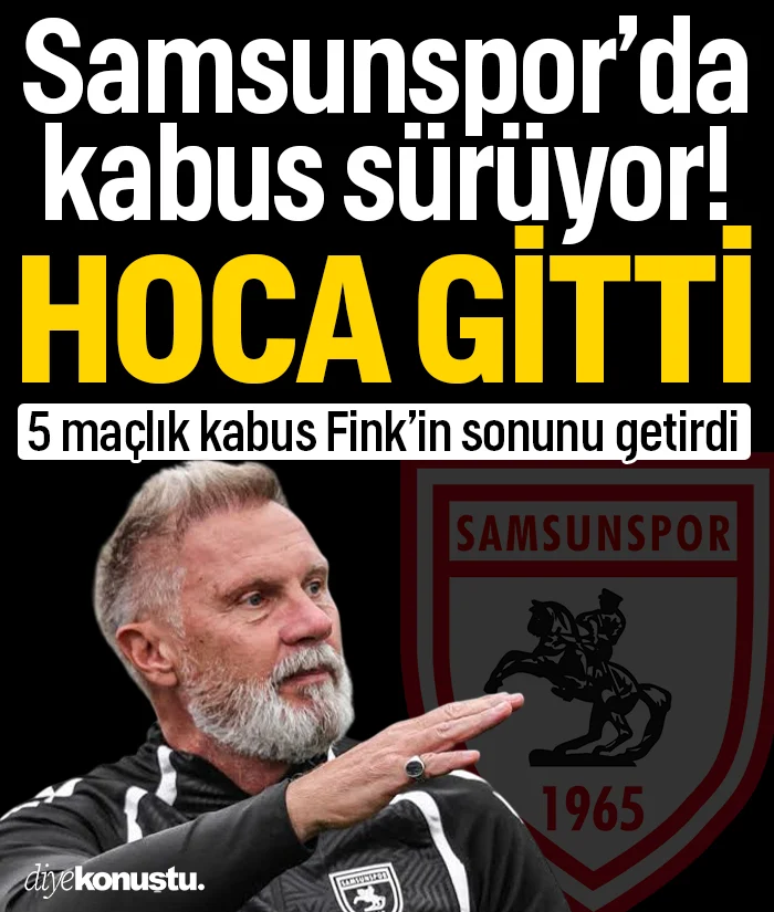 5 maçlık kabus hocayı götürdü! Samsunspor’da Thorsten Fink dönemi sona erdi