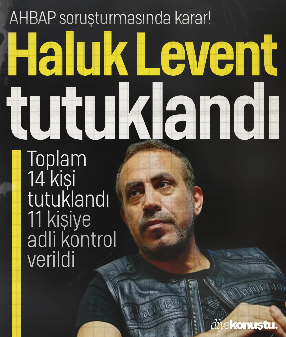 AHBAP soruşturmasında karar! Haluk Levent ve 13 kişi tutuklandı, 11 kişiye adli kontrol