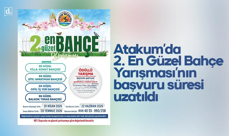 Atakum Belediyesi 2. En Güzel Bahçe Yarışması’nın başvuru süresi uzatıldı