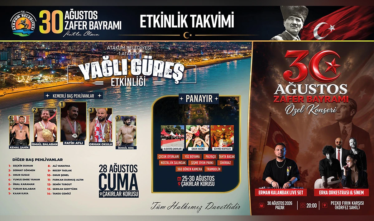Atakum’da Zafer Bayramı için dev organizasyon: 7’den 70’e herkes için etkinlik