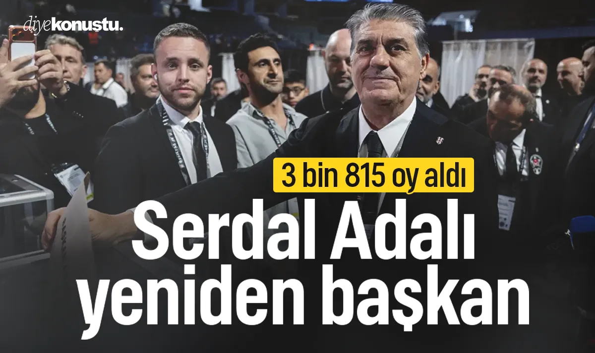 Beşiktaş’ta Serdal Adalı yeniden başkan! 3 bin 815 oyla 3. kez görevde