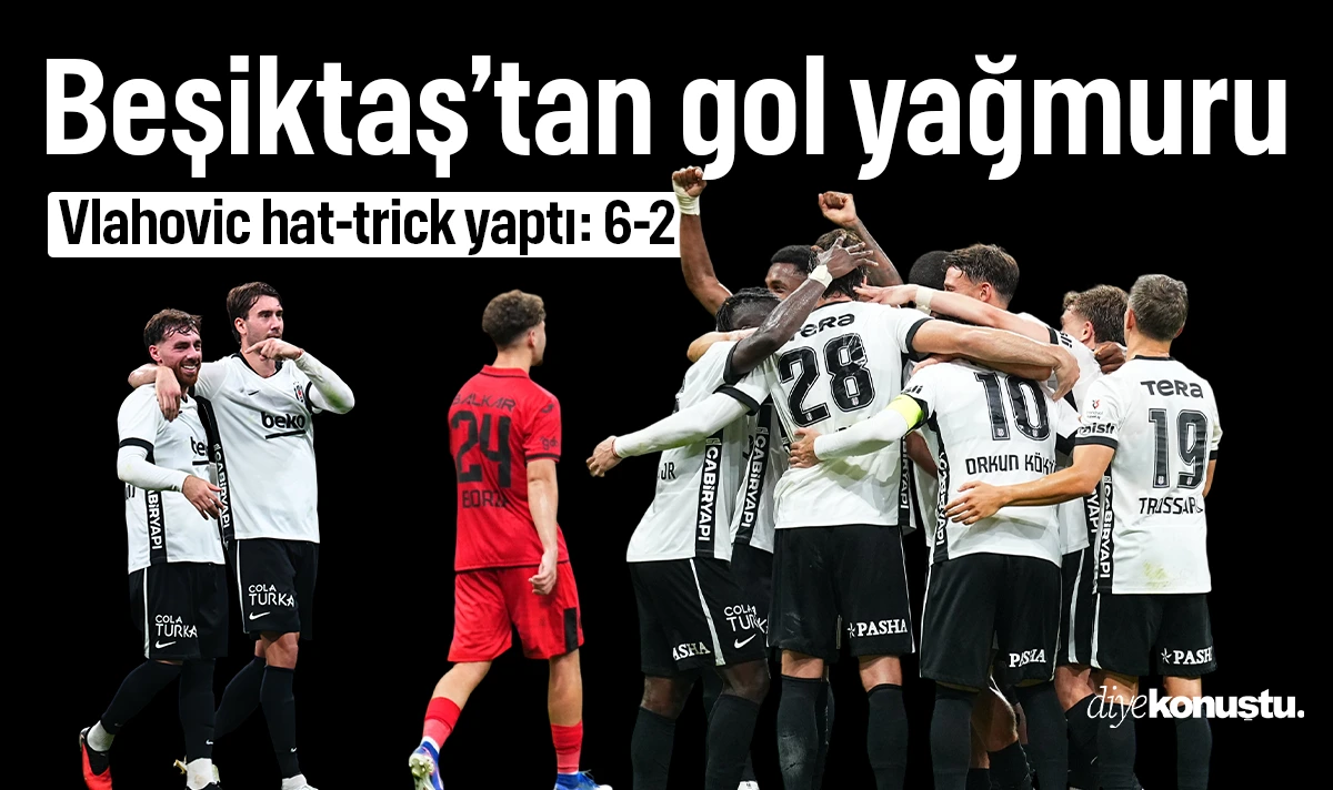 Beşiktaş Çorum’da gol oldu yağdı: Vlahovic hat-trick yaptı, 6-2 oldu