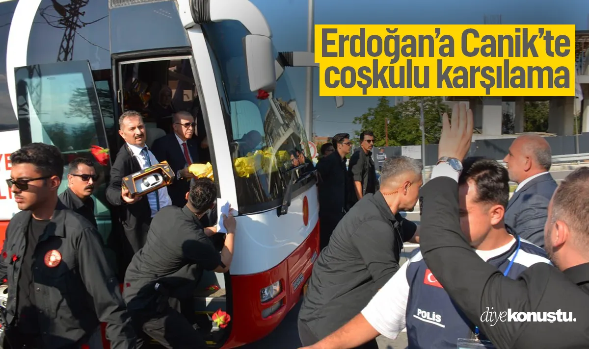 Canik’te Erdoğan’a coşkulu karşılama