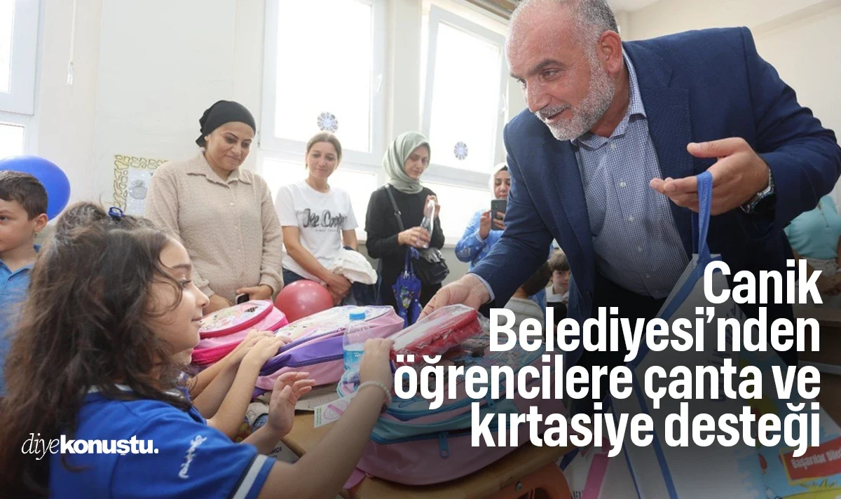Canik Belediyesi’nden öğrencilere çanta ve kırtasiye desteği