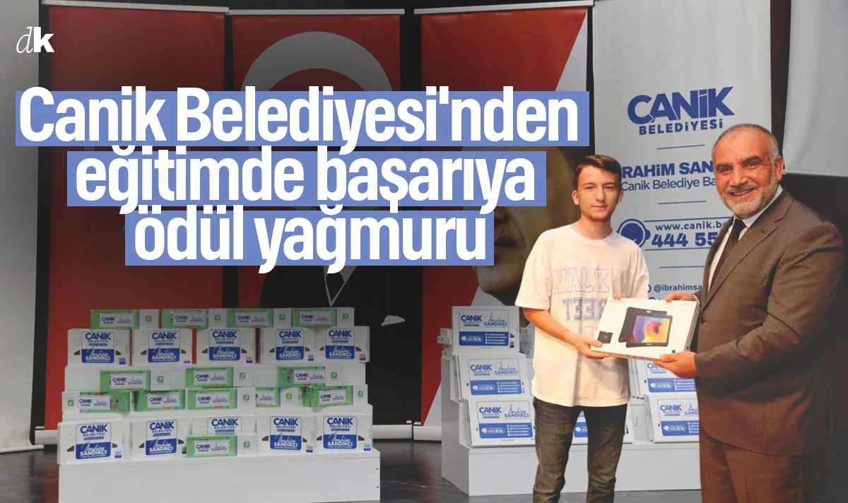 Canik Belediyesi'nden eğitimde başarıya ödül yağmuru