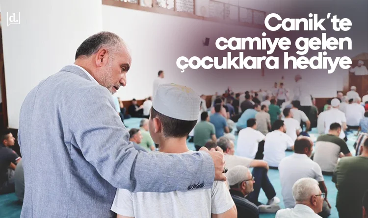 Canik'te camiye gelen çocuklara hediye: Bisiklet, drone ve robot köpek verilecek...