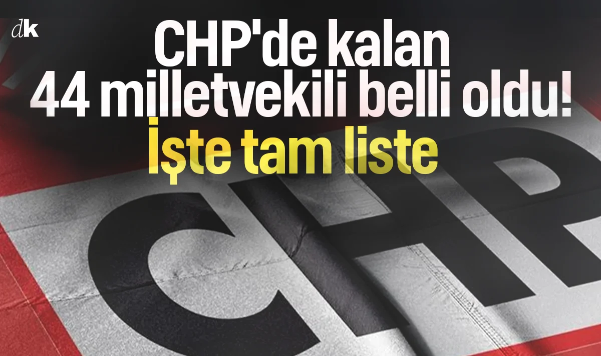 CHP'de kalan 44 milletvekili belli oldu! İşte tam liste