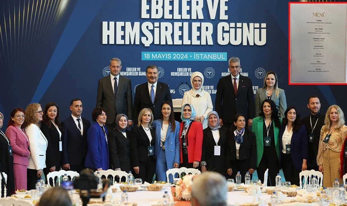Emine Erdoğan tasarruftan muaf… ‘Kuzu kapama’lı menü gündem oldu..