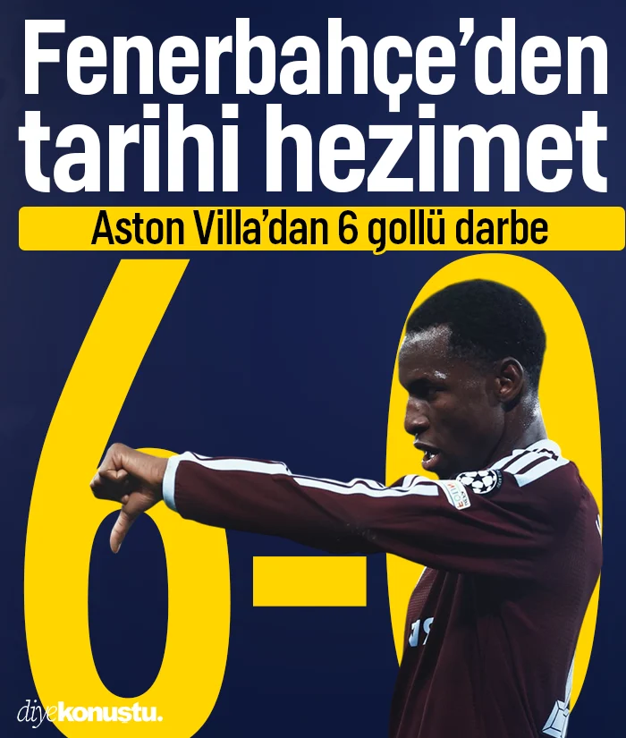 Fenerbahçe’den Avrupa’da tarihi hezimet! Aston Villa’dan 6 gollü darbe