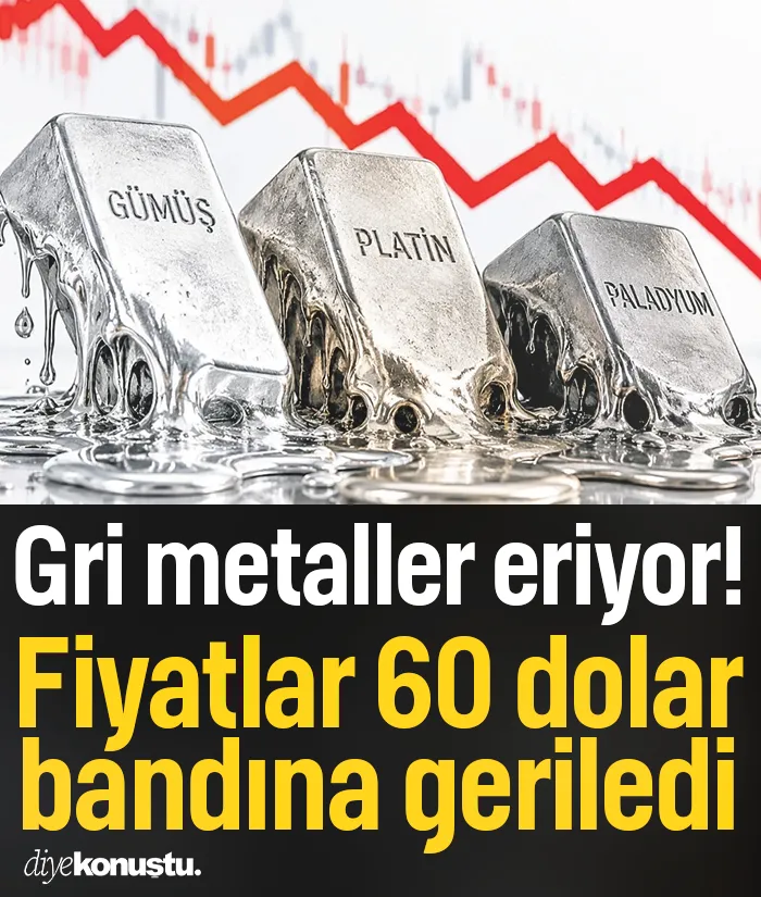 Gri metaller eriyor! Fiyatlar 60 dolar bandına geriledi