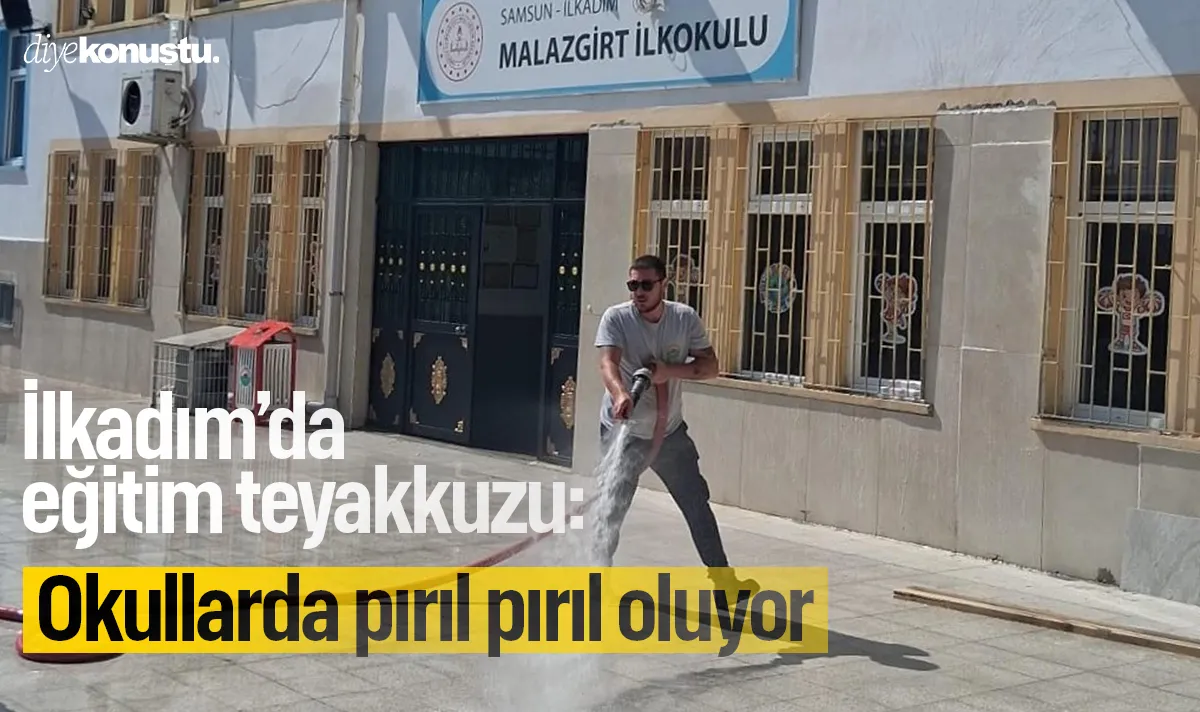 İlkadım Belediyesi'nden eğitim teyakkuzu: Okullarda yoğun temizlik çalışması