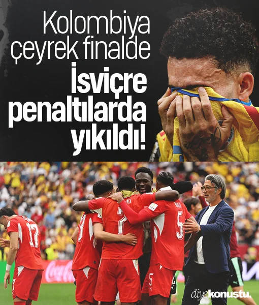 İsviçre penaltılarla yıkıldı! Kolombiya çeyrek finalde Arjantin’in rakibi