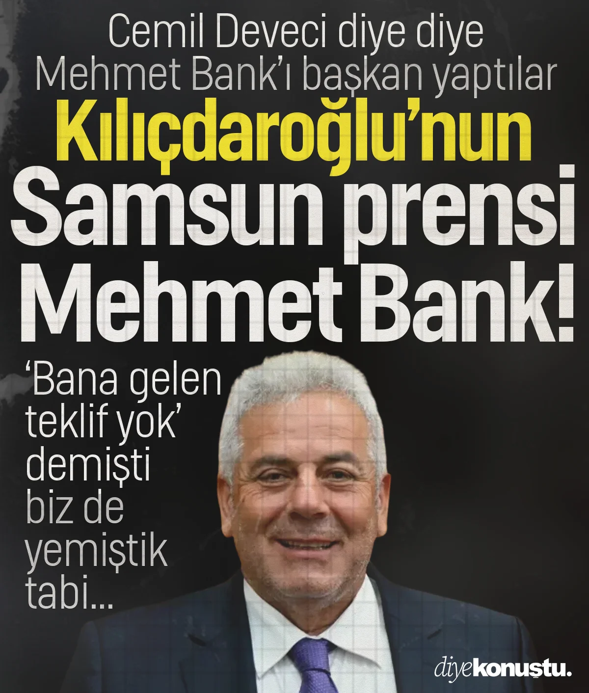 'Bana teklif gelmedi' demişti! Kılıçdaroğlu'nun Samsun'daki yeni prensi Mehmet Bank oldu!