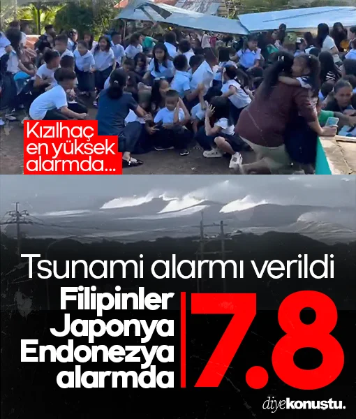 Kızılhaç en yüksek alarmda! 7.8 büyüklüğünde deprem: Tsunami alarmı verildi