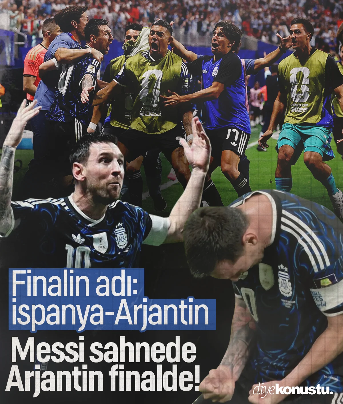Messi sahnede, Arjantin finalde! İngiltere'yi son dakikalarda yıktılar