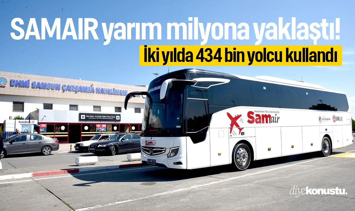 SAMAIR yarım milyona yaklaştı! İki yılda 434 bin yolcu kullandı