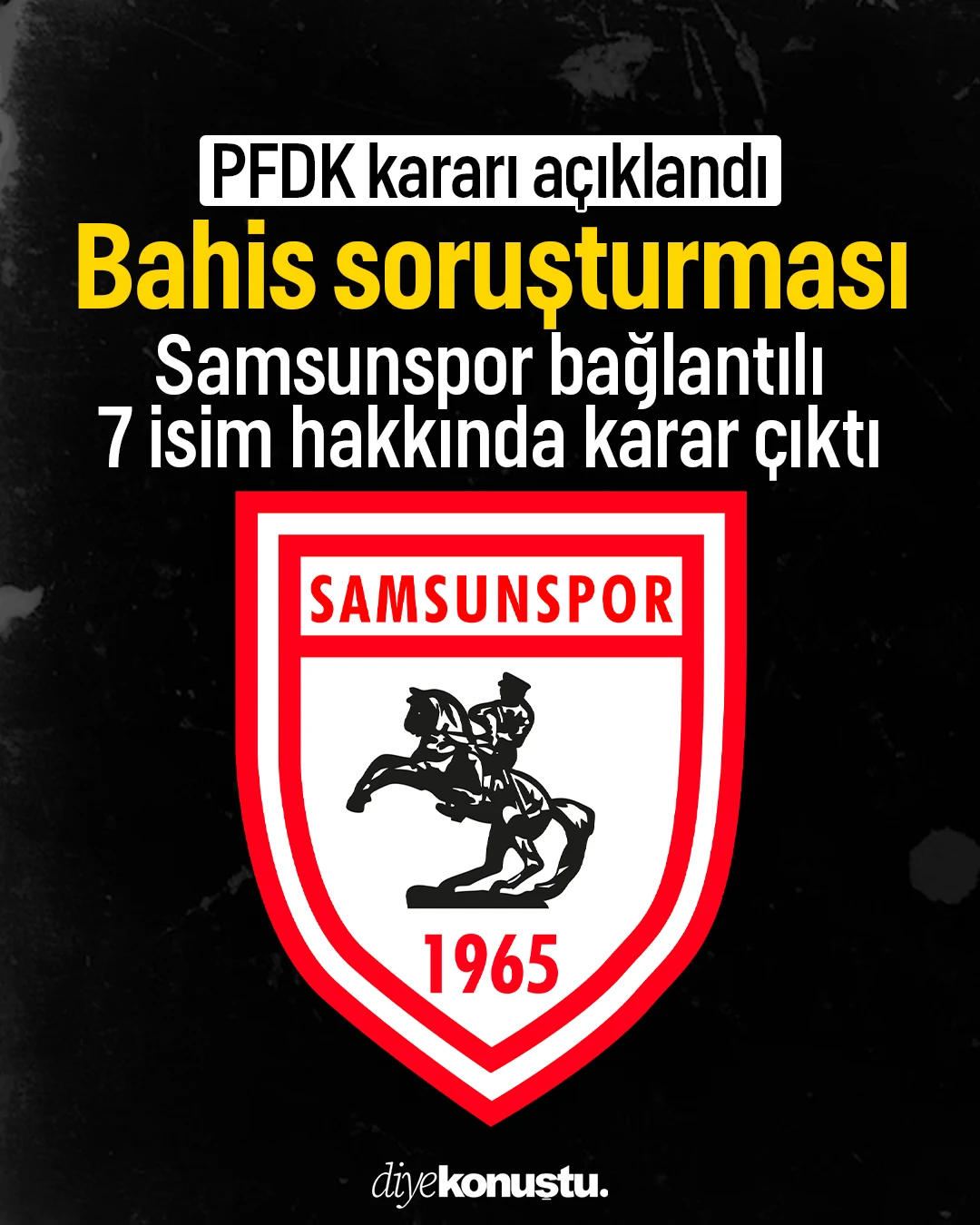 Samsunspor'da bahis soruşturmasında karar çıktı: PFDK kararı açıklandı