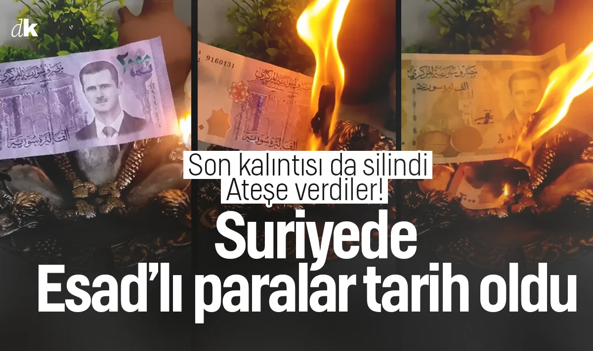 Suriye'de Esad’lı paralar tarih oldu: Ateşe verdiler! Son kalıntısı da silindi