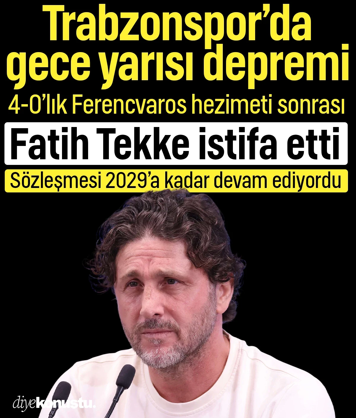 Trabzonspor’da gece yarısı depremi: Fatih Tekke istifa etti, maaşı 150 milyon TL olmuştu