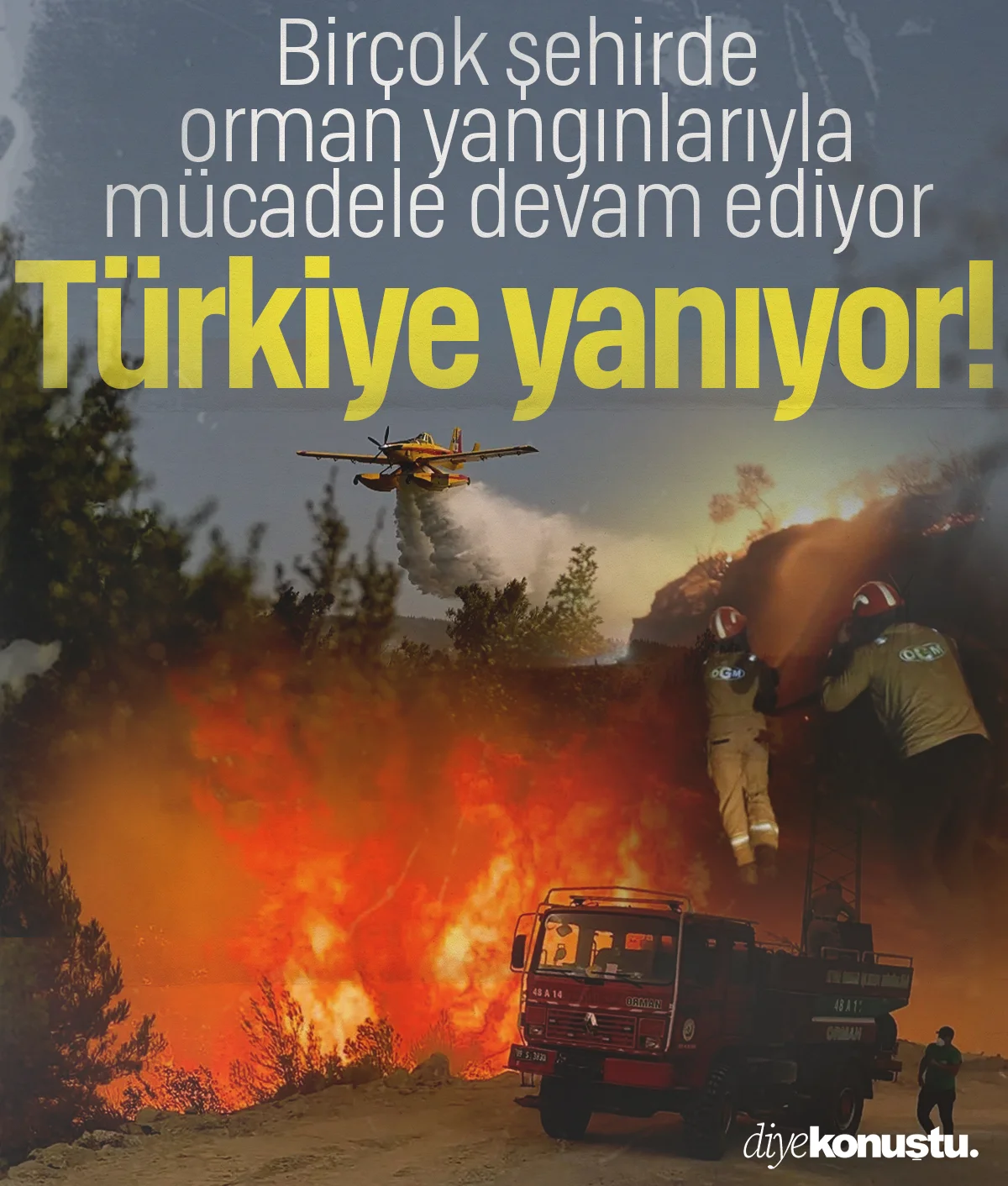 Türkiye alevlerle mücadele ediyor! Birçok ilde orman yangınlarına müdahale sürüyor