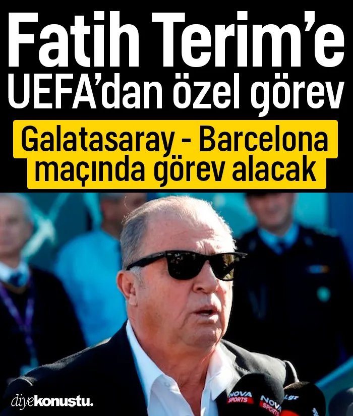 UEFA’dan Fatih Terim’e özel görev! Galatasaray - Barcelona maçında görev alacak