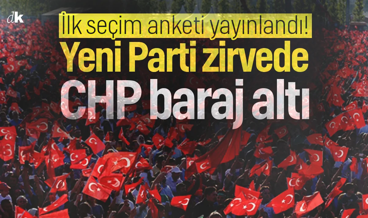 İlk seçim anketi yayımlandı! Yeni Parti zirvede, CHP barajın altında