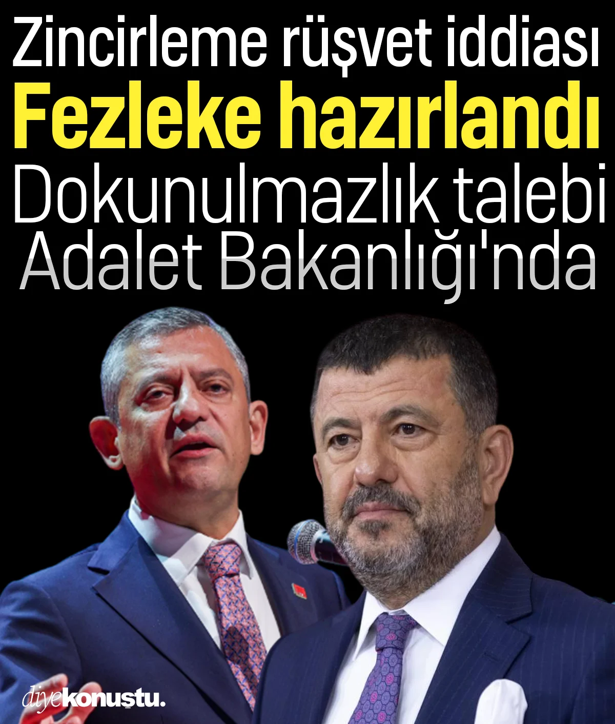 Zincirleme rüşvet iddiası! Özgür Özel ve Veli Ağbaba için dokunulmazlık talebi Adalet Bakanlığı'nda