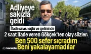 Sakızla adliyeye geldi, 2 saat ifade verdi! Gökçek'ten olay sözler: Ben 500 sefer sıçradım