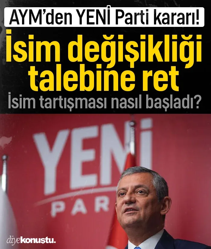 AYM’den YENİ Parti kararı! İsim değişikliği talebi reddedildi