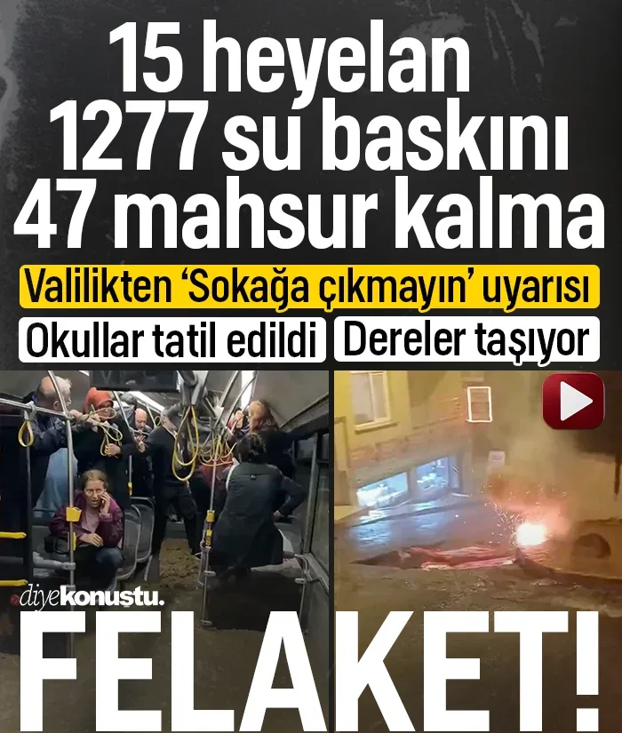 Felaket! 'Sokağa çıkmayın' uyarısı: İstanbul’u sağanak vurdu, dereler taşıyor, yollar göle döndü, okullar tatil edildi