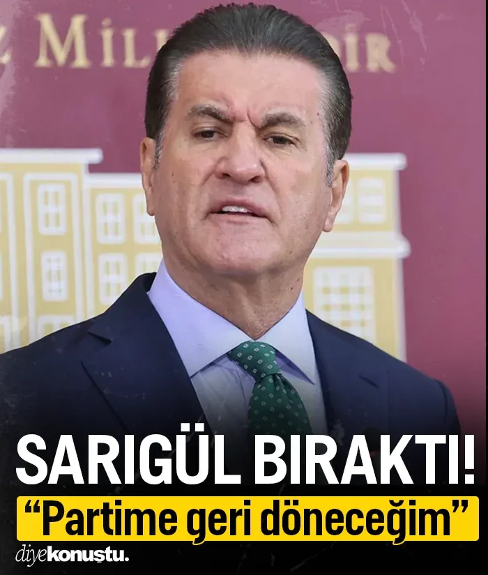 Mustafa Sarıgül YENİ Parti’den istifa etti: Adalet tecelli edecek, partime döneceğim