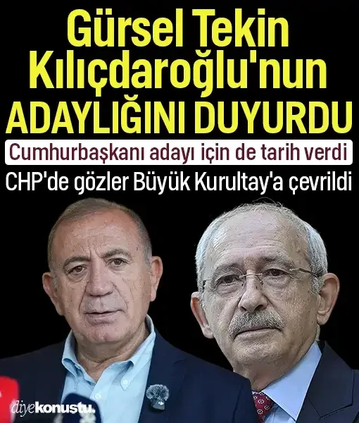 Gürsel Tekin Kılıçdaroğlu'nun adaylığını duyurdu! Cumhurbaşkanı adayı için de tarih verdi