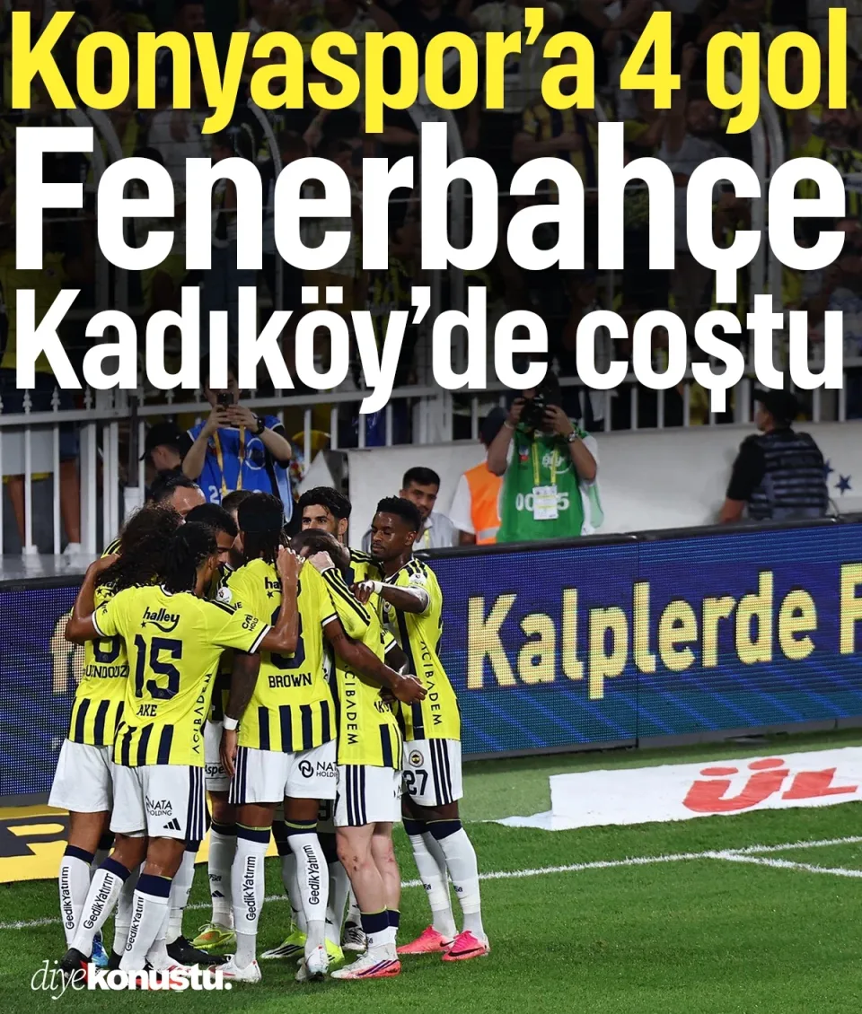 Fenerbahçe Kadıköy’de coştu: Konyaspor’a 4 gol
