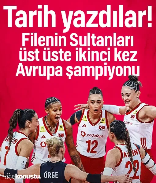 Tarih yazdılar! Filenin Sultanları üst üste ikinci kez Avrupa şampiyonu