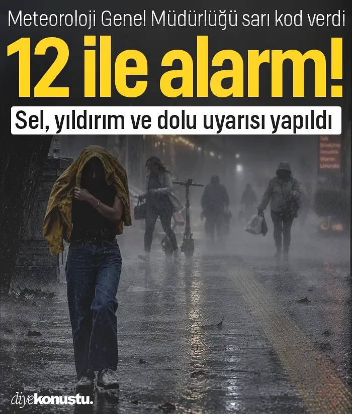 Meteoroloji'den 12 ile alarm! Sel, yıldırım ve dolu uyarısı yapıldı