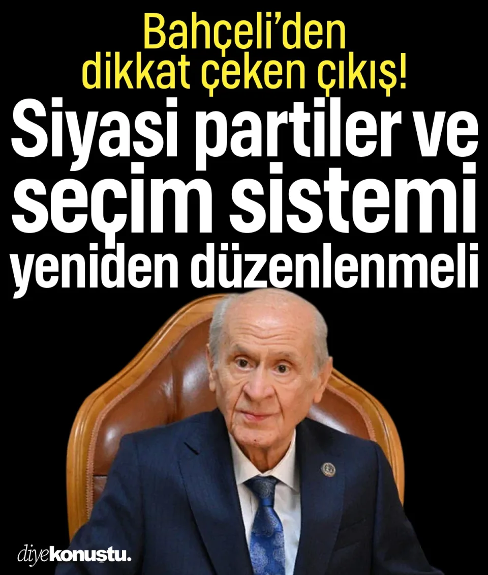 Bahçeli’den dikkat çeken çıkış: Seçim sistemi yeniden düzenlenmeli