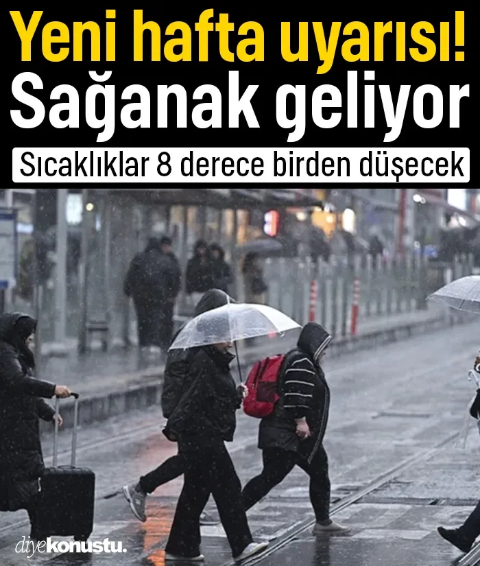 Yeni haftaya dikkat hava değişiyor! Sıcaklık 8 derece birden düşecek, sağanak geliyor