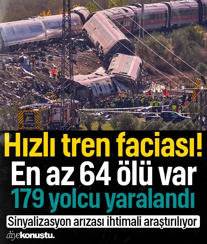 Hızlı tren faciası: En az 64 kişi hayatını kaybetti, 179 yaralı