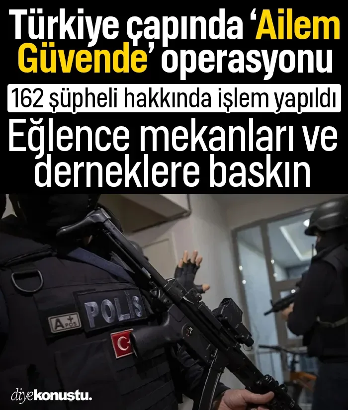 Türkiye çapında 'Ailem Güvende' operasyonu: Eğlence mekanları ve derneklere baskın