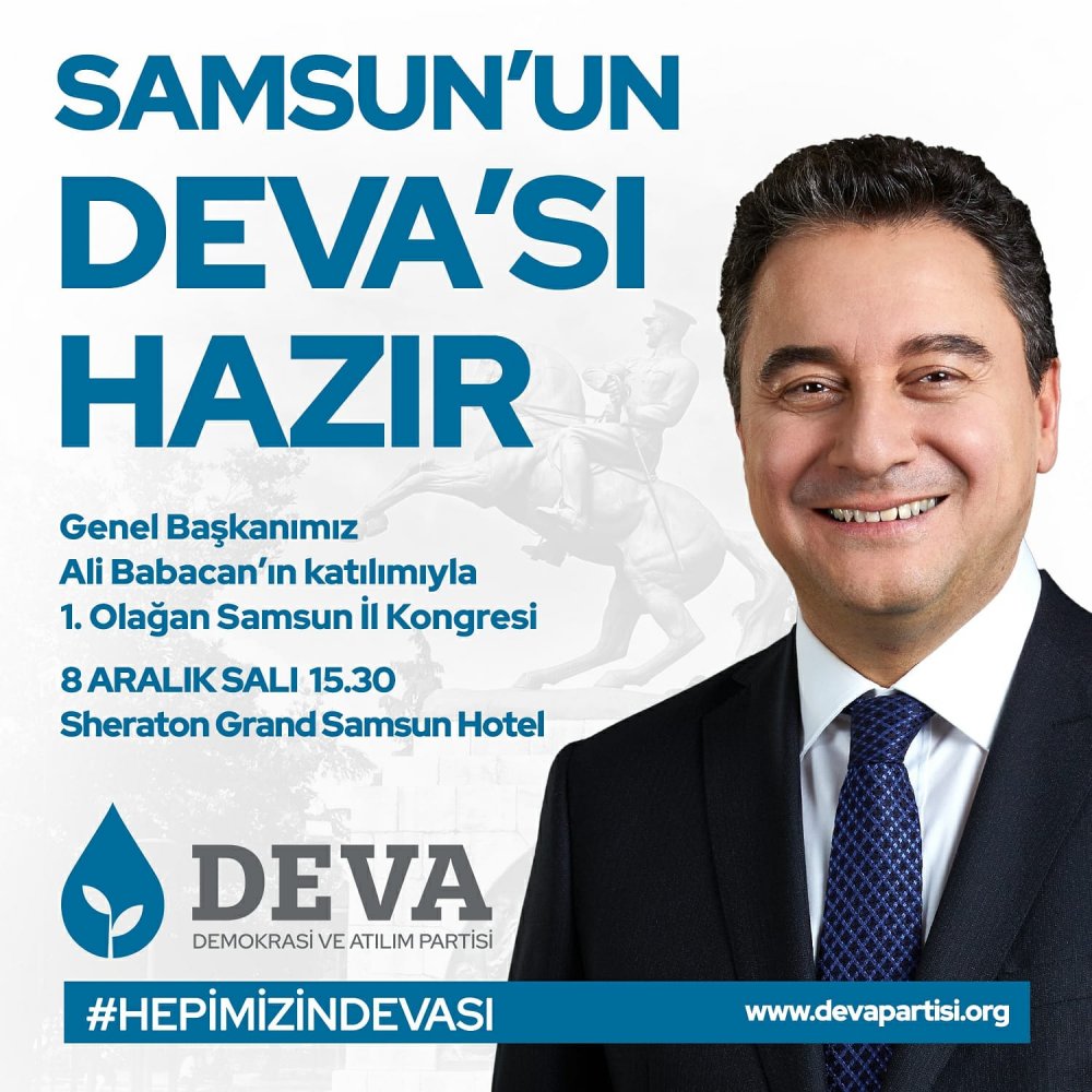 DEVA Partisi’nde kongre hazırlığı: Babacan 8 Aralık’ta Samsun’da