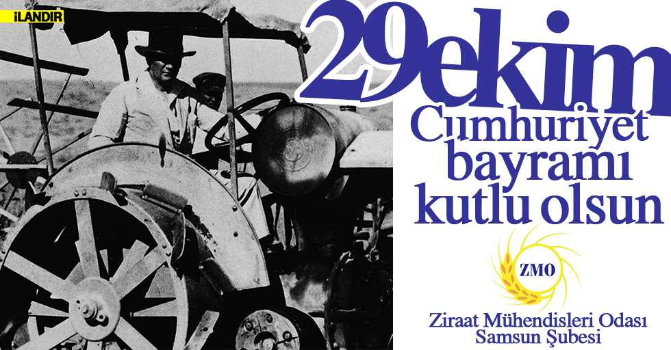 ZİRAAT MÜHENDİSLERİ ODASI – 29 EKİM CUMHURİYET BAYRAMI İLANI