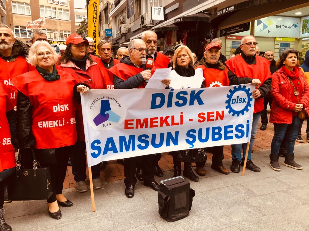 Samsun’da emeklilerden zam eylemi!